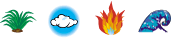 Earth, Air, Fire and Water icons